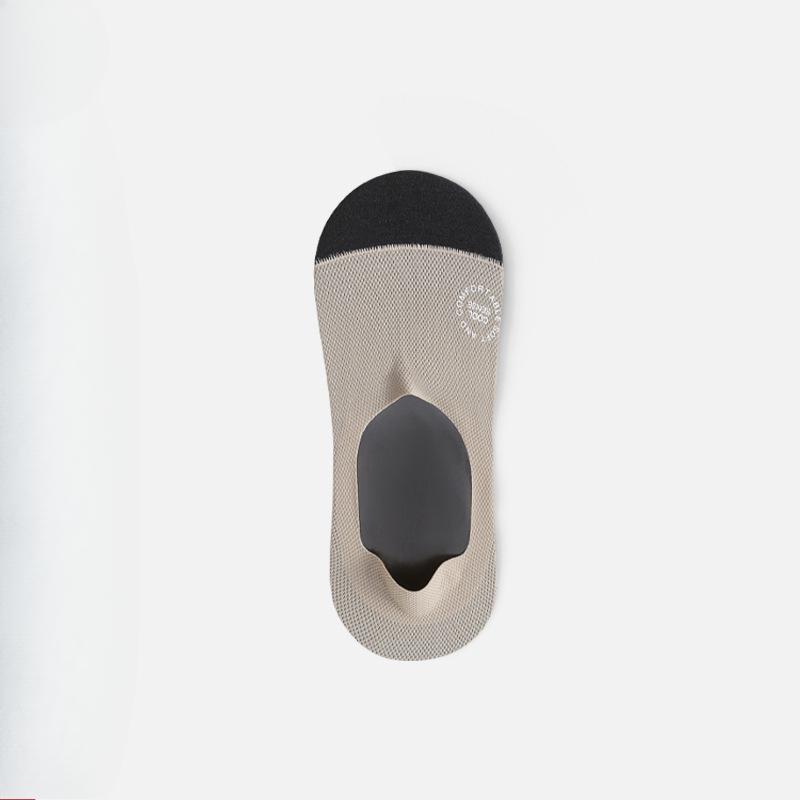 Men's Summer Thin Non Slip Non Slip with Cotton Bottom Ice Silk Shallow Mouth Invisible Socks