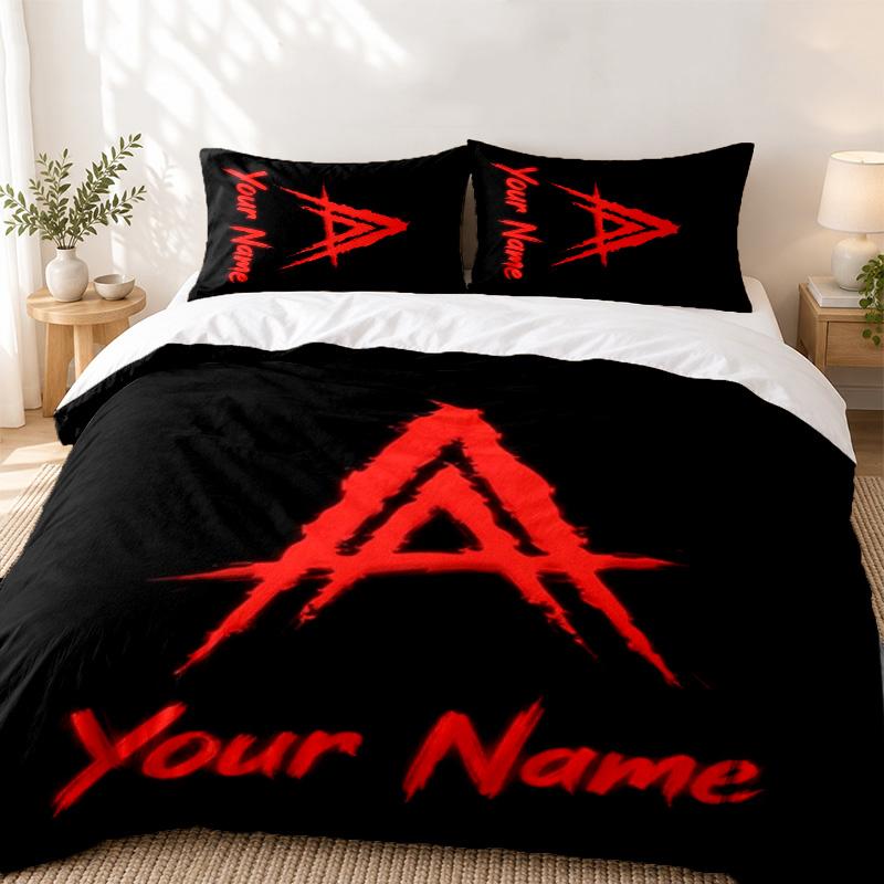 Anuel AA Custom Name 3pc set Perfect for bedroom use Comfortable bedding set includes a duvet cover and two pillowcases Ideal birthday or Christmas gi