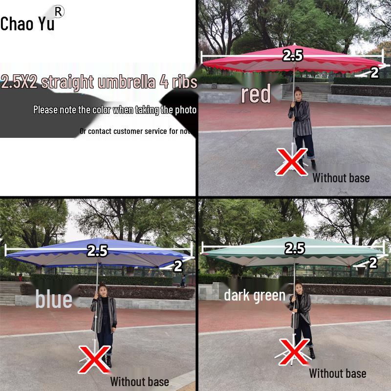 Foldable Outdoor Commercial Sunshade Umbrella with Tilt and Awning