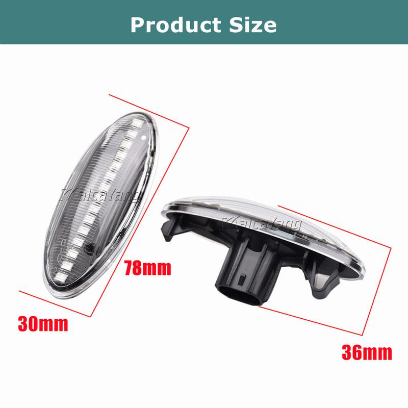 2 pieces Led Dynamic Side Marker Turn Signal Lights Sequential Blinker For Toyota Yaris Mk2 P9 RAV4 Mk3 ACA3/ALA3 Auris Mk1 E15
