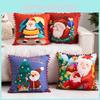 Santa Cartoon Christmas Pillowcase Cushion Back Pillow Cover Xmas Holiday Decor