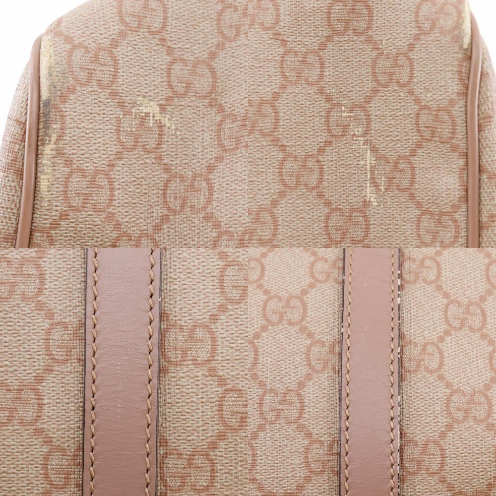 GUCCI Boston bag 216484 pink beige GG Supreme Canvas Women Used