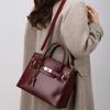 Vintage-Tragetasche mit Schloss, Damen-Schultertasche
