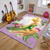 1pc T-Tinkerbell Design Printed Area Rug Carpet for Bedroom Living Room Home Decor Rugs Mat Non Slip Mat Rug for Bedside