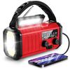 Hand-Crank Solar Radio with Reading Light - Portable Disaster Preparedness Emergency Tool