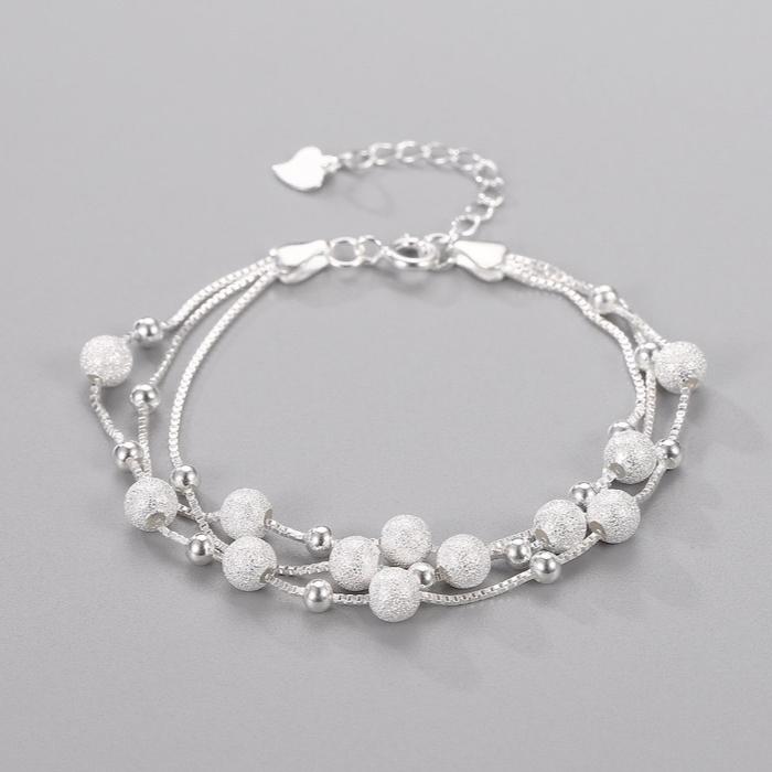 925 Silver Star Moon Bracelet Women Girls Vintage Korean Crystal Charm Jewelry Gift Sparkling Party Accessories