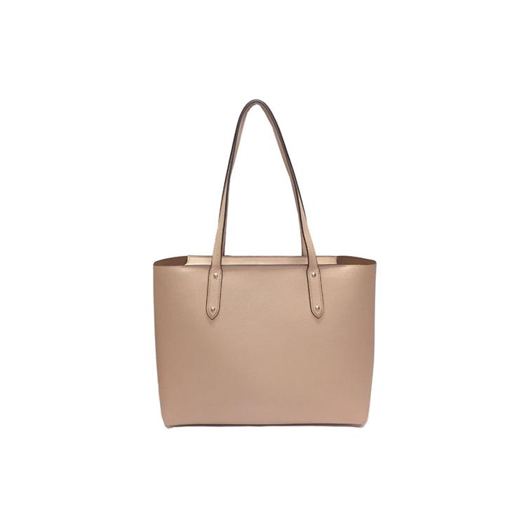 New COACH Central Polished Pebbled Leather Tote Bag Shopping Bag Shoulder Bags Women's Nude Pink 69424-GDEQO