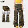 Pantaloni Cargo Mimetici Uomo Donna Con Buchi Usurati Multi-Tasca Vestibilità Rilassata Stile Workwear Pantaloni Streetwear Abbigliamento Casual