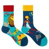 Calzini AB Asimmetrici Trendy Divertenti per Coppia Anatra Mandarina Colorati Calzini a Mezza Gamba SMLSOX