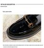 Women's 2025 British Style Black Leather Loafers: Autumn Flat-Toe Work Shoes