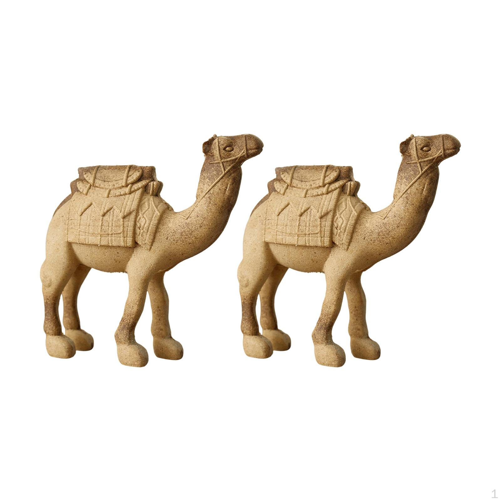 

2 Animal Figures, Coloring Page, Creative Unpainted Decoration for Desk, Office, Living Room Or Camel