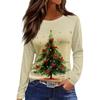 Women's Daily Casual Long-sleeved Printed O-neck Top