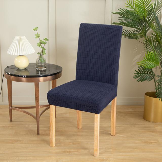 

Geometry Thickening Chair Covers Pattern Stretch Removable Elastic Seat Cover Used For Wedding Party Kitchen Office Use 1pcs 1-Pcs тёмно-синий