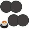 2/4pcs Non-Slip Silicone Drink Coasters - Large Black Cup Coaster Set for Outdoor & Indoor Drinks - Anti Stain & Heat Resistant
