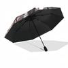 1pc Outdoor Umbrella with Anime Character Design - Automatic Opening/Closing Umbrella with Portable Tri-Fold Design, 8-Rib Iron Frame, Perfect Gi