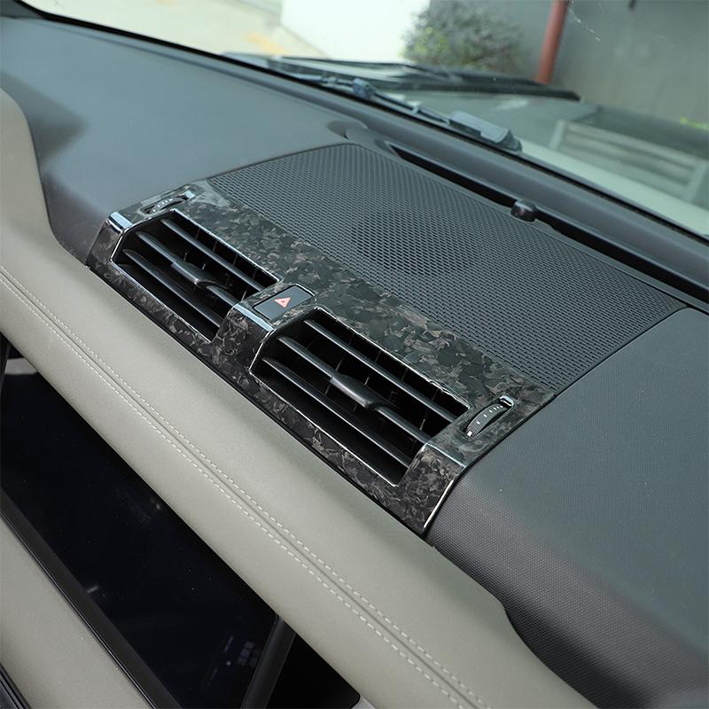 For Land Rover Defender 90 110 130 2020-2025 Real Carbon Fiber Car Central Air Vent Frame Cover Trim Interior Car Accessories FG2