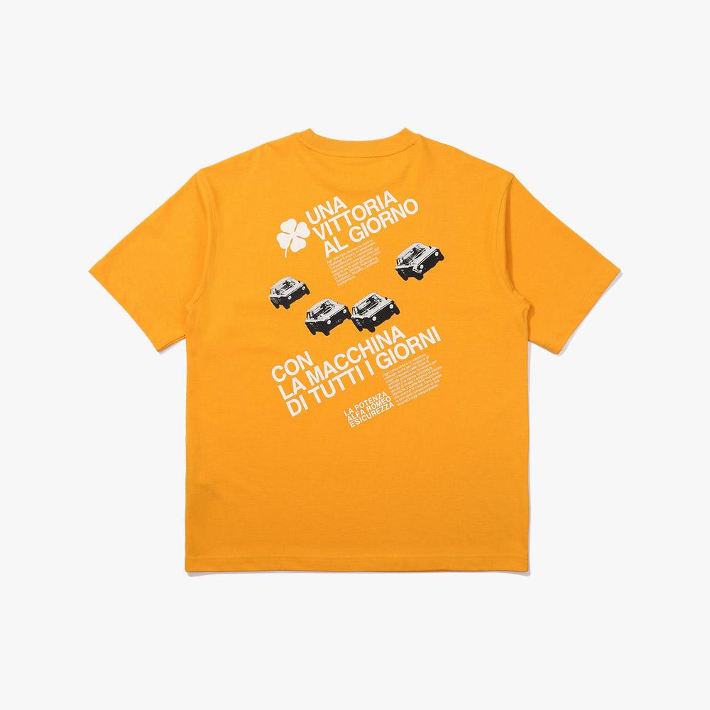Diadora Alfa Romeo Car Race Short Sleeve T-Shirt Orange