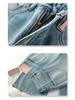 Women's Light Blue Retro High-Waisted Wide-Leg Jeans - New Spring & Autumn 2025, Loose-Slimming Straight-Leg Style