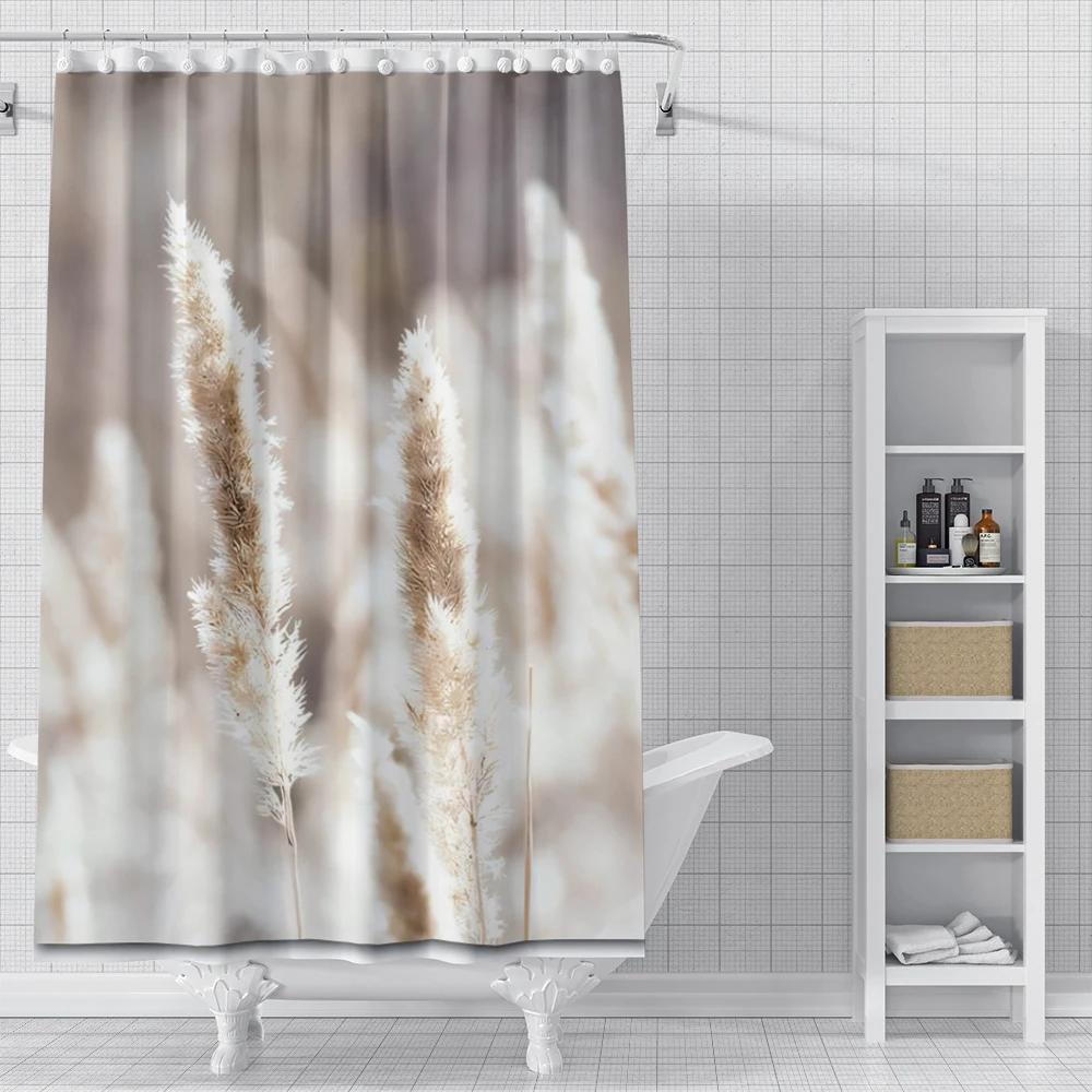 

Elegant Neutral Tones Bath Curtain - High-Quality Waterproof And Mildew-Proof Bathroom Decor For A Sophisticated Home Aesthetic W90XH180cm