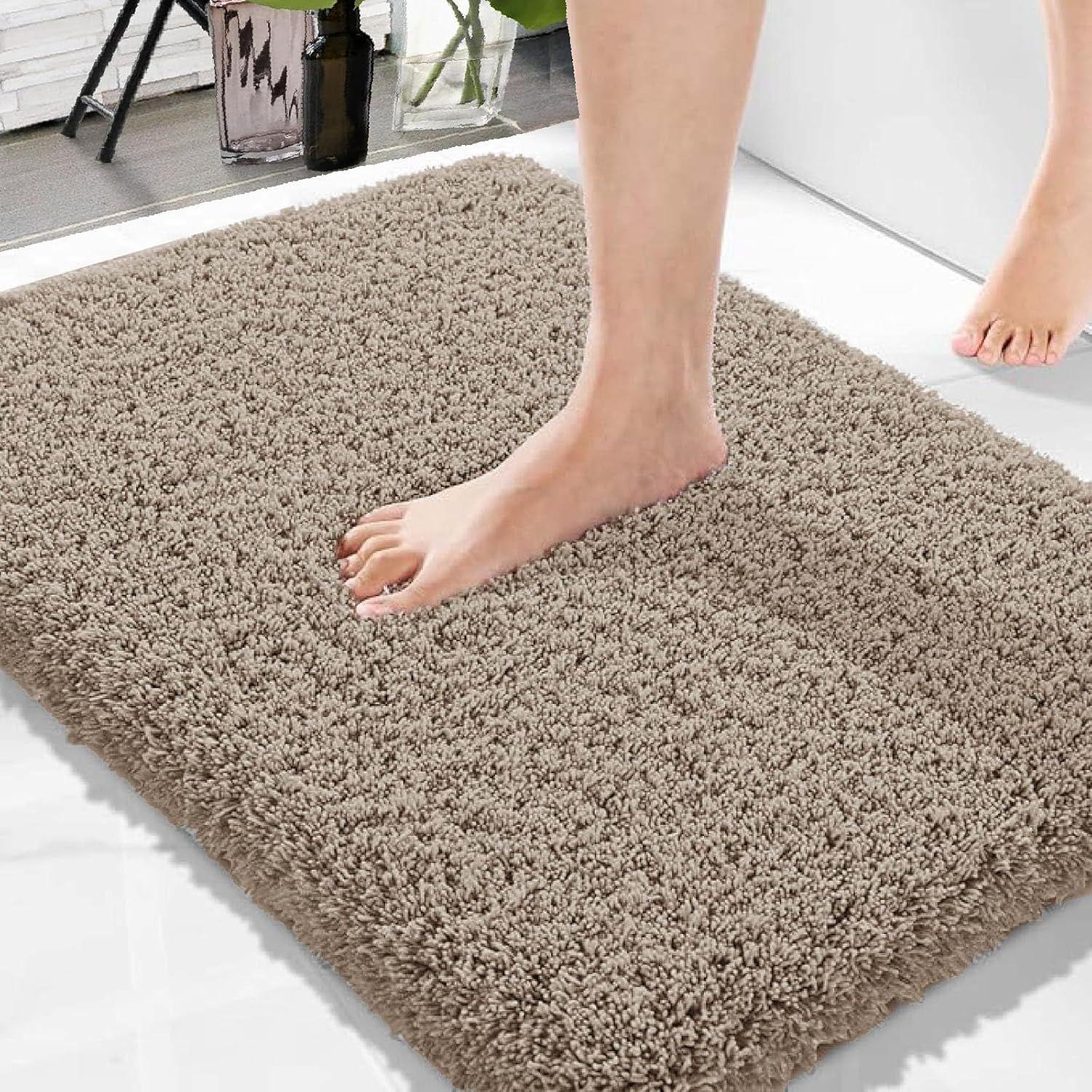 

Premium Anti-Slip Microfibre Bathmat - 60cm x 40cm, Light Taupe
