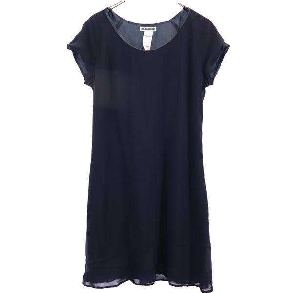 JIL SANDER Made in Italy wool Short sleeve one piece 40 Side zip Women Used