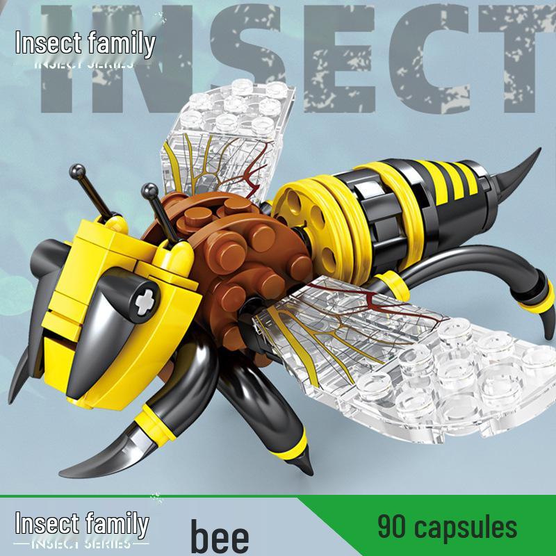 Kai Zhi Insect Building Blocks - Mantis & Dragonfly Model Toy for Boys