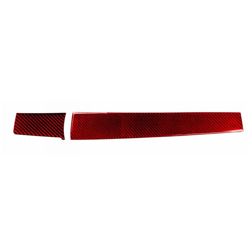 ABS Red Carbon Fiber Interior Dashboard Panel Cover Trim Decor Sticker For Honda Civic 10Th Gen 2016 2017 2018  Parts (LHD) Red Carbon Fiber