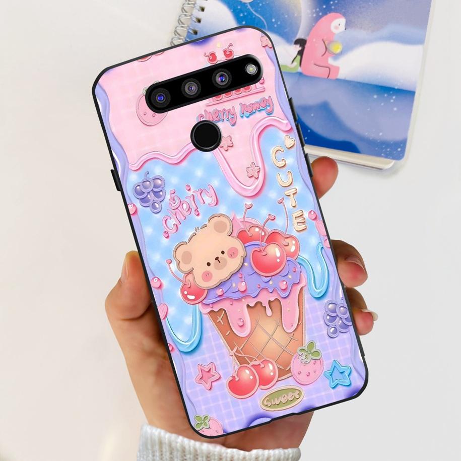 For LG V50 ThinQ 5G Case LM-V500EM Phone Cover Fashion Flower Butterfly Soft Silicone Back Cover For LG V40 V50s Thinq 5G Bumper