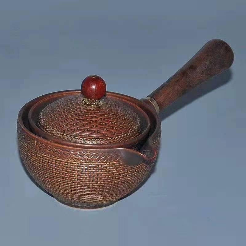 Portable Ceramic Travel Tea Set with Automatic Kung Fu Tea Maker - Business Gift