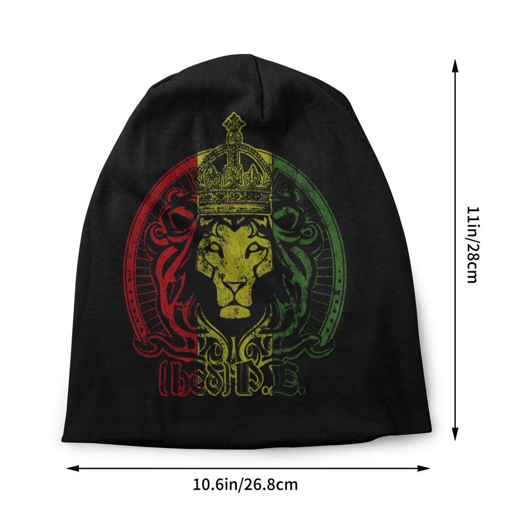 Rasta Reggea Lion Irie Spiritual Bonnet Hat Strickmütze Fashion Outdoor Skullies Beanies Hat Unisex Damen Warm Dual-Use Caps