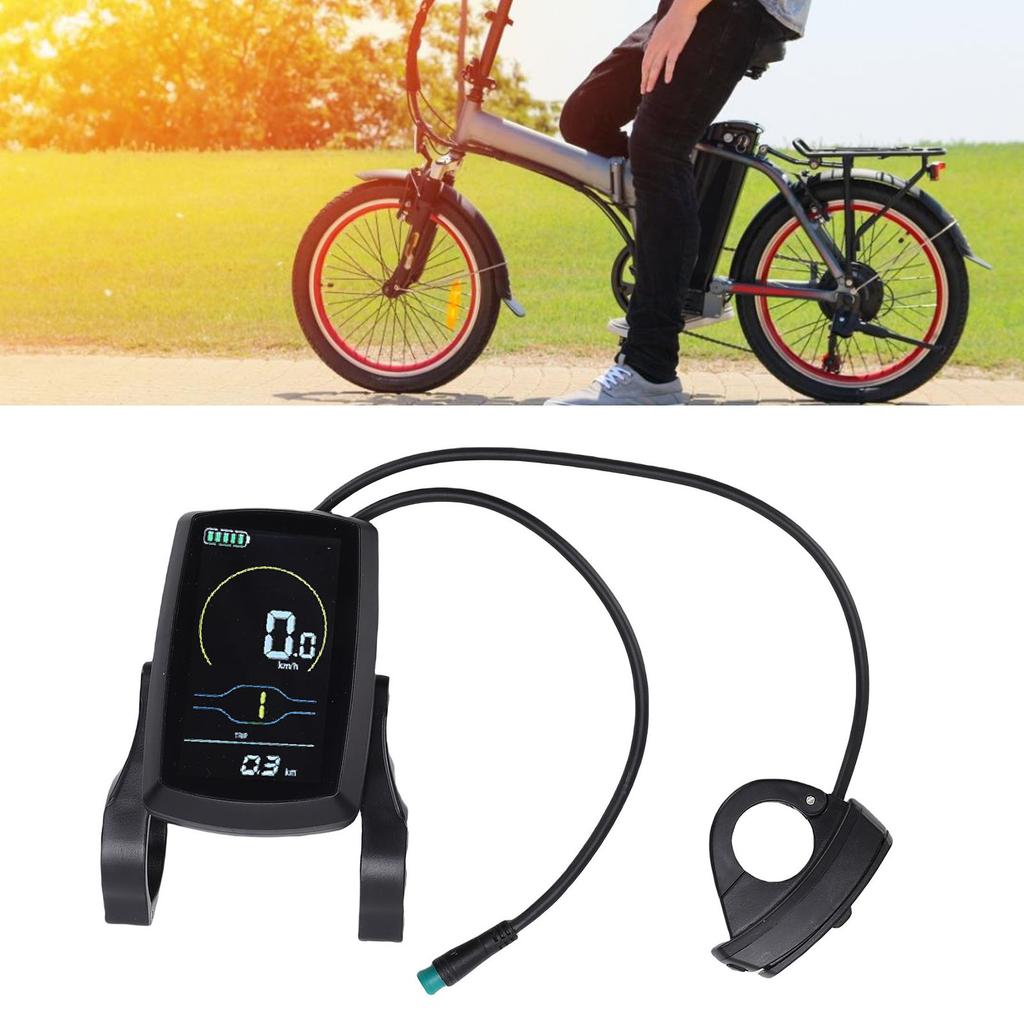 Electric Bike LCD Display Meter ABS Speedometer Odometer Electric Bike Screen Panel for Replacement