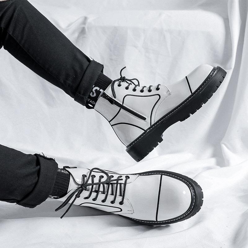 Neue Martin-Stiefel für Herren, Herbst, personalisierte Mode, vielseitig, bequem, dicke Sohle, kurze Stiefel, modische Herrenschuhe, Herrenstiefel