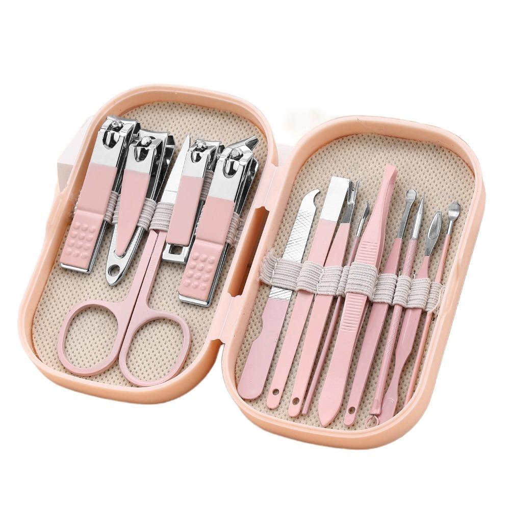 14 Piece Portable Nail Clippers Stainless Steel Ear Digging Spoon Manicure & Pedicure Set Nail