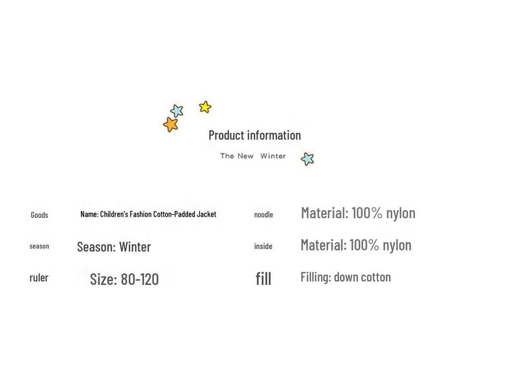 Clearance: Baby Winter Cotton-Padded Coat - Lightweight Down for Toddlers, Boys and Girls