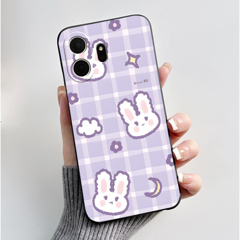 For TCL NxtPaper 70 Pro Case Luxury Cute Love Rabbit Funny Soft Black TPU Silicone Phone Case For TCL NxtPaper70 Pro Back Cover