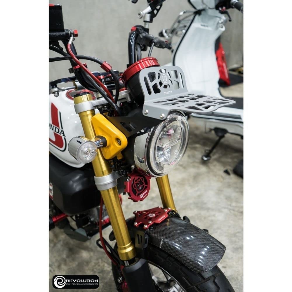 GTR REVOLUTION Honda Monkey 125 Front Carrier Aluminum Lightweight HONDA MONKEY125 FrontCarrier Aluminum Model/Revolution (Black)