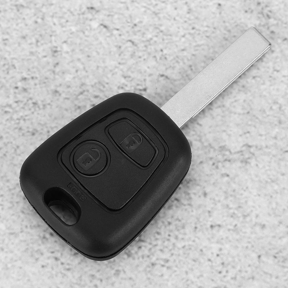 2 Button Car Key Fob Case Remote Key Cover with Groove Replacement Fit for Peugeot 307