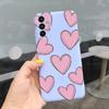 For Samsung M13 Case SM-M135F M 13 Cover Cute Cartoon Love Heart Butterfly Bumper For Samsung Galaxy M13 4G Soft Silicone Fundas