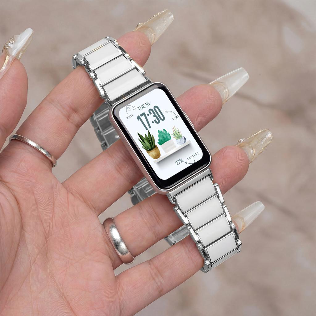 Ceramic Bracelet For Samsung Galaxy Fit 3 Strap Correa Men Women Band Watchband For Samsung Galaxy Fit3 Accessories