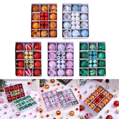 26PCS Mixed Christmas Balls Baubles Xmas Tree Ornament Christmas Home Decoration