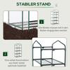 4 Tier Mini Portable Greenhouse Compact Plant Grow Shed Metal Frame PE Cover with Lockable Rolling Wheels, Clear
