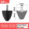 Thread Rubber Mount Vibration Isolation Base Conical Anti Collision Block  Vibration Control