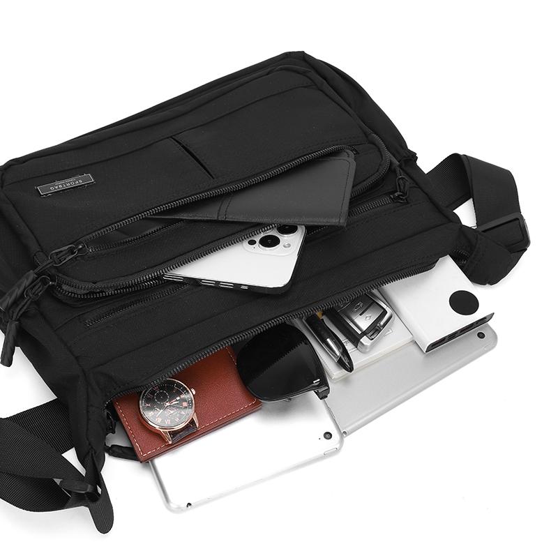 Large Capacity Shoulder Bag Men's Business Briefcase Water-Repellent Crossbody Bag