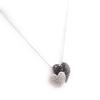 Les Trésors De Lily [J8630] - Silver Necklace 'Love Divine' Black White (rhodium-plated) - 19x16 Mm