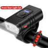 MTB Bike Front Rear Light Set Rechargeable Power Display Headlights Easy To Install Bicycle Warning Taillights for Riding Safety