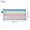 6Pcs A5/B6 Mesh Zipper Pouch Rainbow Color File Bags Colorful Nylon Mesh Document Bag Multipurpose Travel Bags File Organizer
