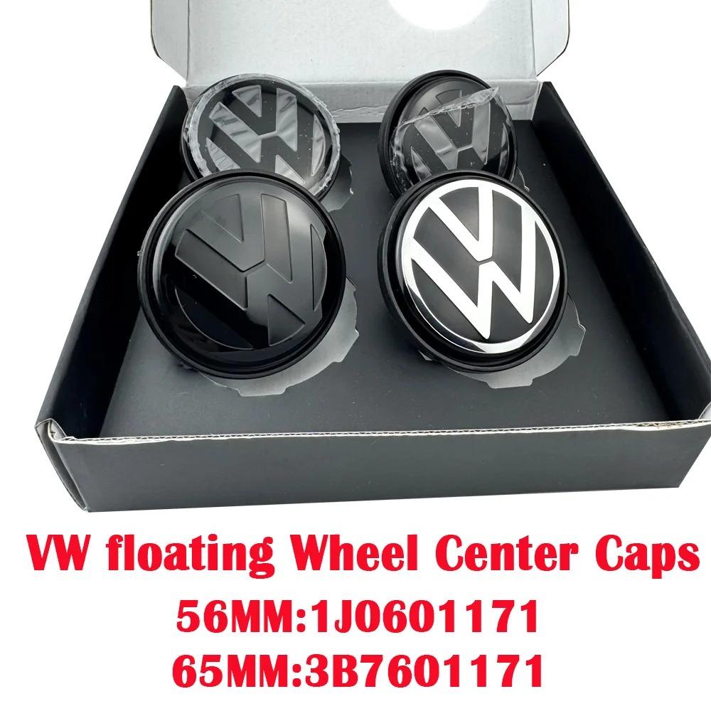 FD01-For Volkswagen VW Golf 5 6 7 Passat B6 B7 B8 Tiguan Polo Jetta GTI 3B7601171 4pcs 56mm 65mm Floating Wheel Center Caps Hub Cover