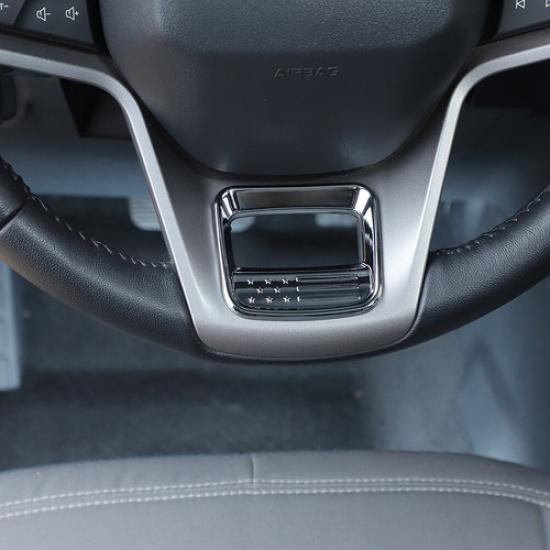 Inner Steering Wheel Trim  Panel Cover Decoration  For Ford Bronco +Chrome