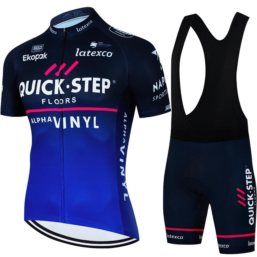 Summer New 2026 Summer Breathable Cycling Suit Set Quick Step Team Edition Cycling Suit Men's and Women's Short Sleeve Suit Strap Shorts Riding