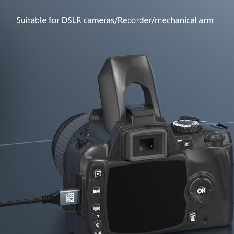6x2.3mm Video to 10.5x2.5mm Cable Fast Speed for 1080p 8K60hz Video Cord Bidirectional Transmission with Gold Contacts